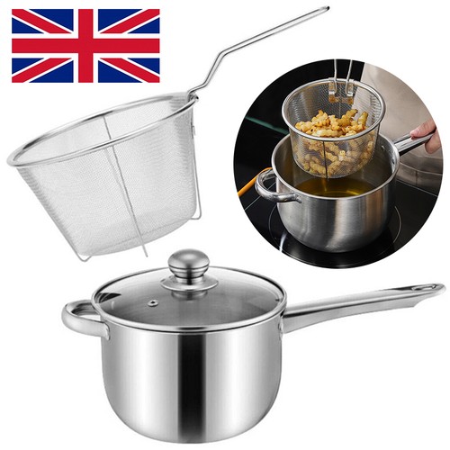 20cm stainless steel chip pan - stainless,