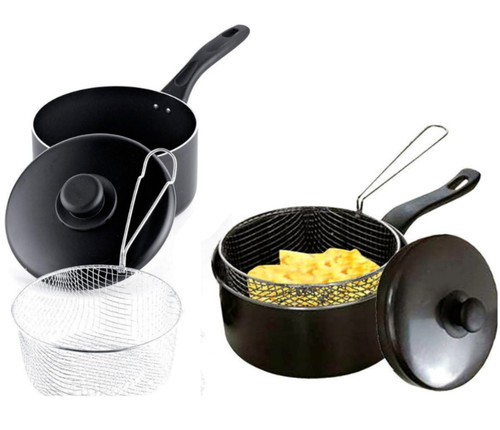 20cm chip pan fryer with - with, lid