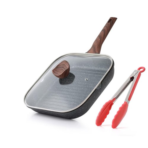 Nonstick square grill pan with - grill,