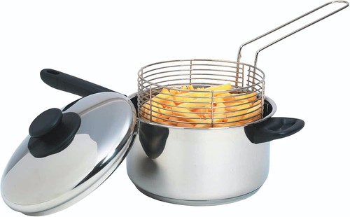 Large chip pan with - large, basket