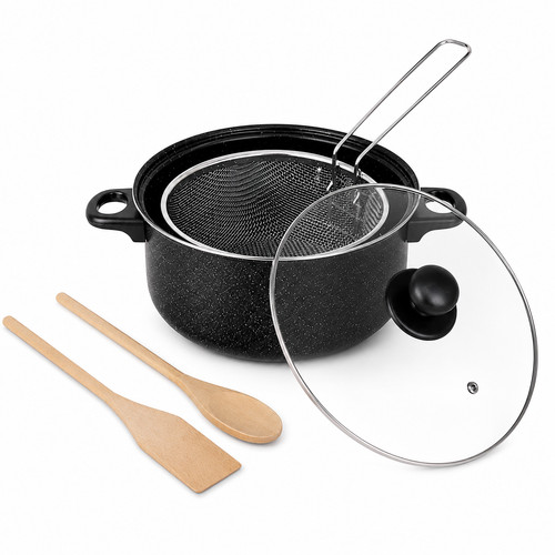Black marble stove top chip - black,