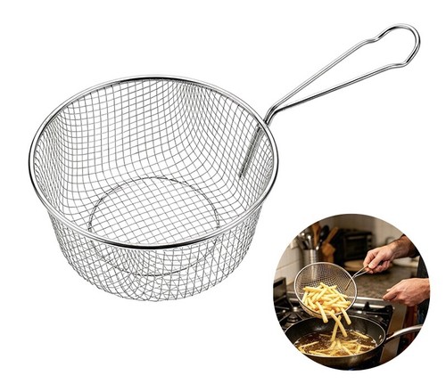 Inch chip frying - basket, with