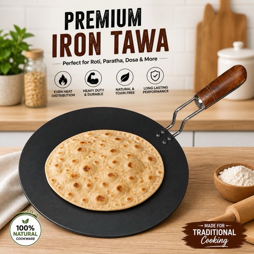 Cast iron roti - roti, tawa