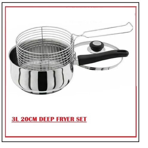 20cm deep fryer set 3pc - fryer,