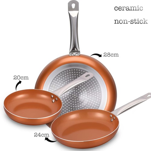 Frying pan non stick orange - non-stick,