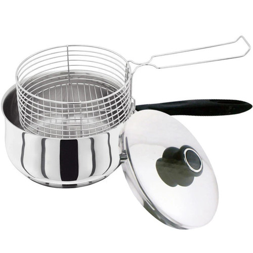 20cm stainless steel chip pan - stainless,