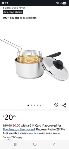 Bnwt stainless steel chip pan - steel,