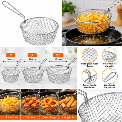 9 chip pan fryer - 7'', 8.5''
