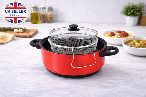 Non stick chip pan deep - pan, fat